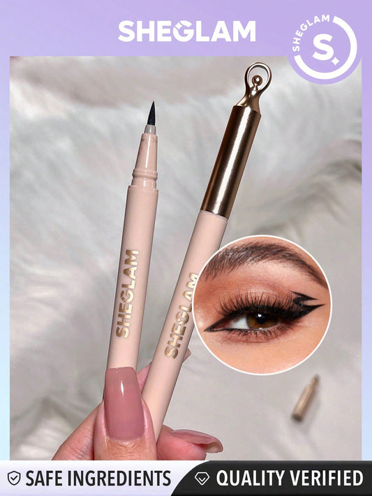 SHEGLAM so Rich Waterproof Liquid Eyeliner Highly Pigmented Black Matte Eyeliner Pencil Quick Drying Ultra-Fine Waterproof and Sweat-Proof Fine Brush Head Eyeliner Smooth Easy to Wear Eye Make up Black Friday Black Gift Eyeliner