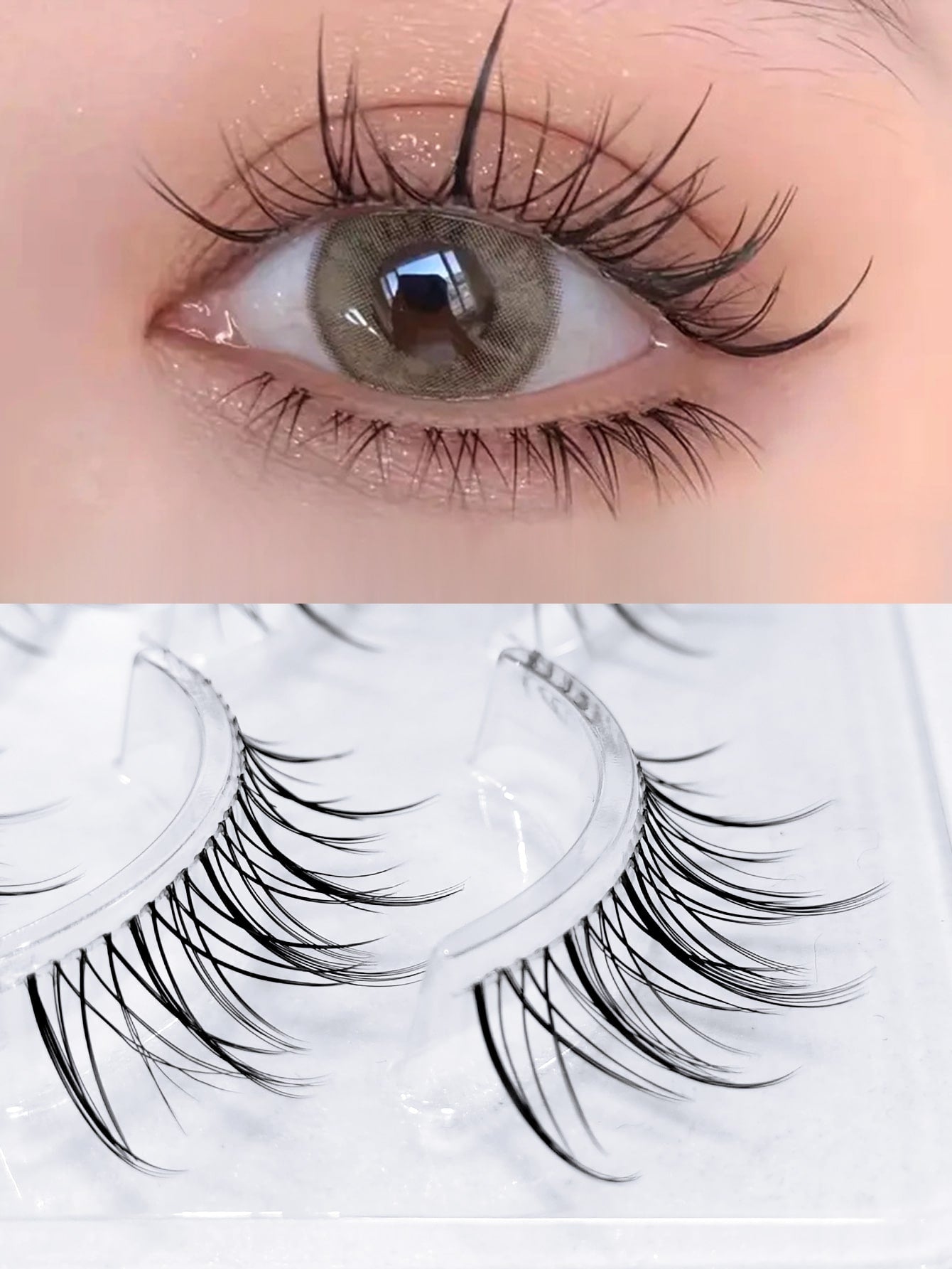 5 Pairs Manga False Eyelashes Transparent Stem Cross False Eyelashes Lashes Extensions Manga Anime Makeup Beauty Cosmetic