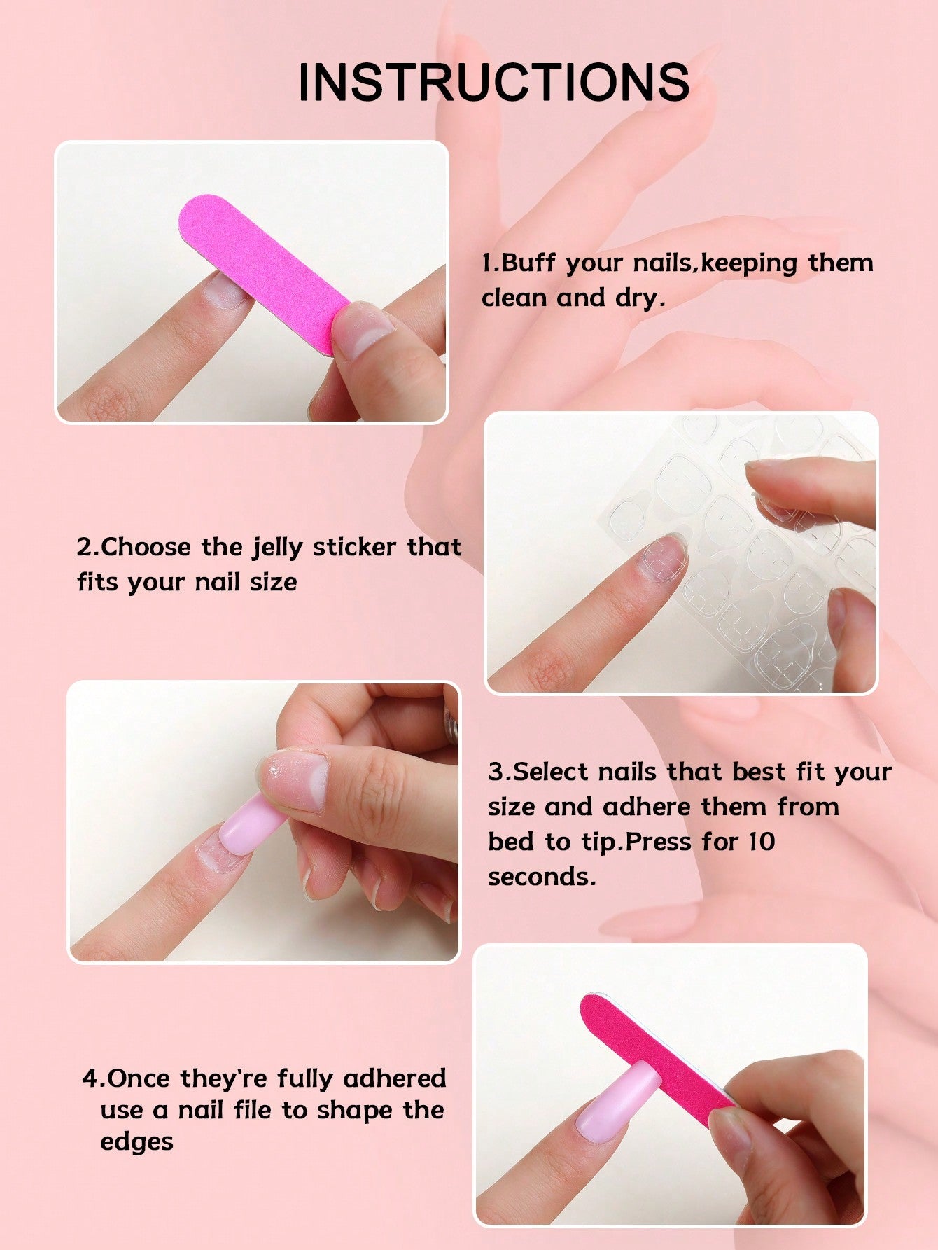 24 Pcs Nude and Ballerina Solid Color Press on Nails Exquisite and Simple Style Press on Nails for Women and Girls