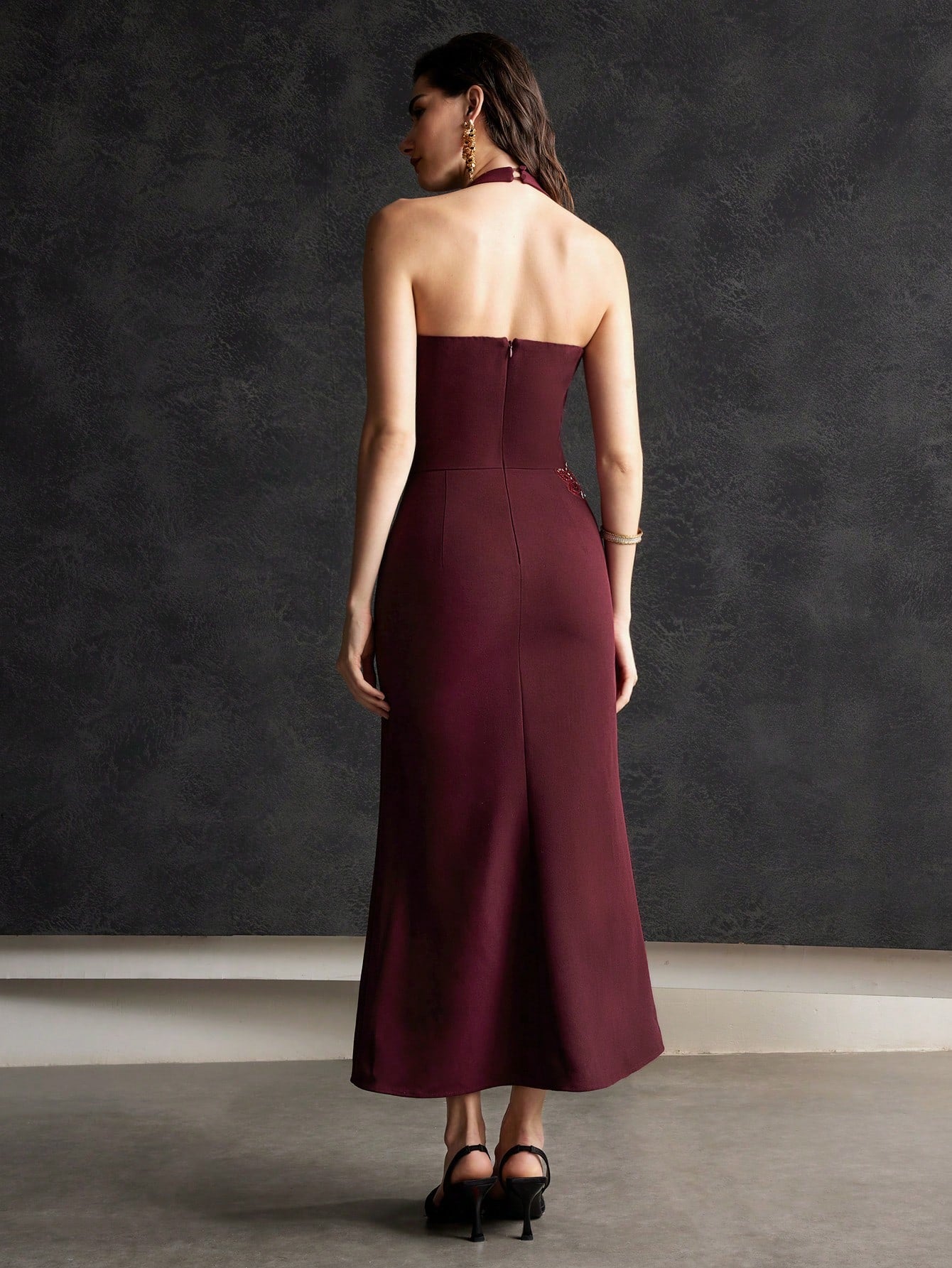 MOTF PREMIUM SEQUIN BEAD EMBROIDERY DRESS