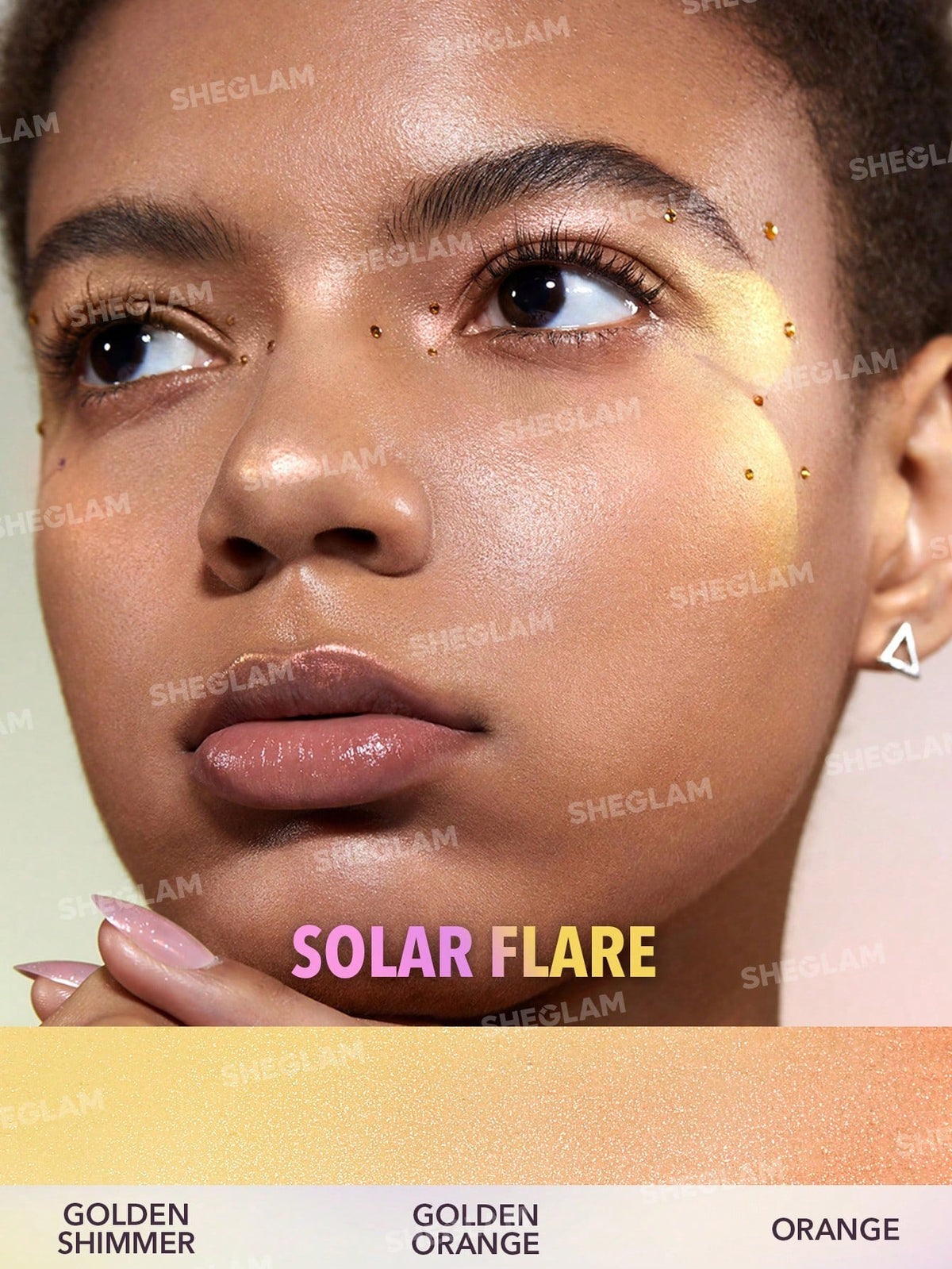 SHEGLAM Chroma-Glow Bloom Liquid Highlighter-Solar Flare Color Changing Gel Cream Multichrome Highlighter High-Shine Finish Long Wear Brightening Non-Caking Glow Highlighter Makeup Black Friday Winter Trending Y2K Gifts Highlighter