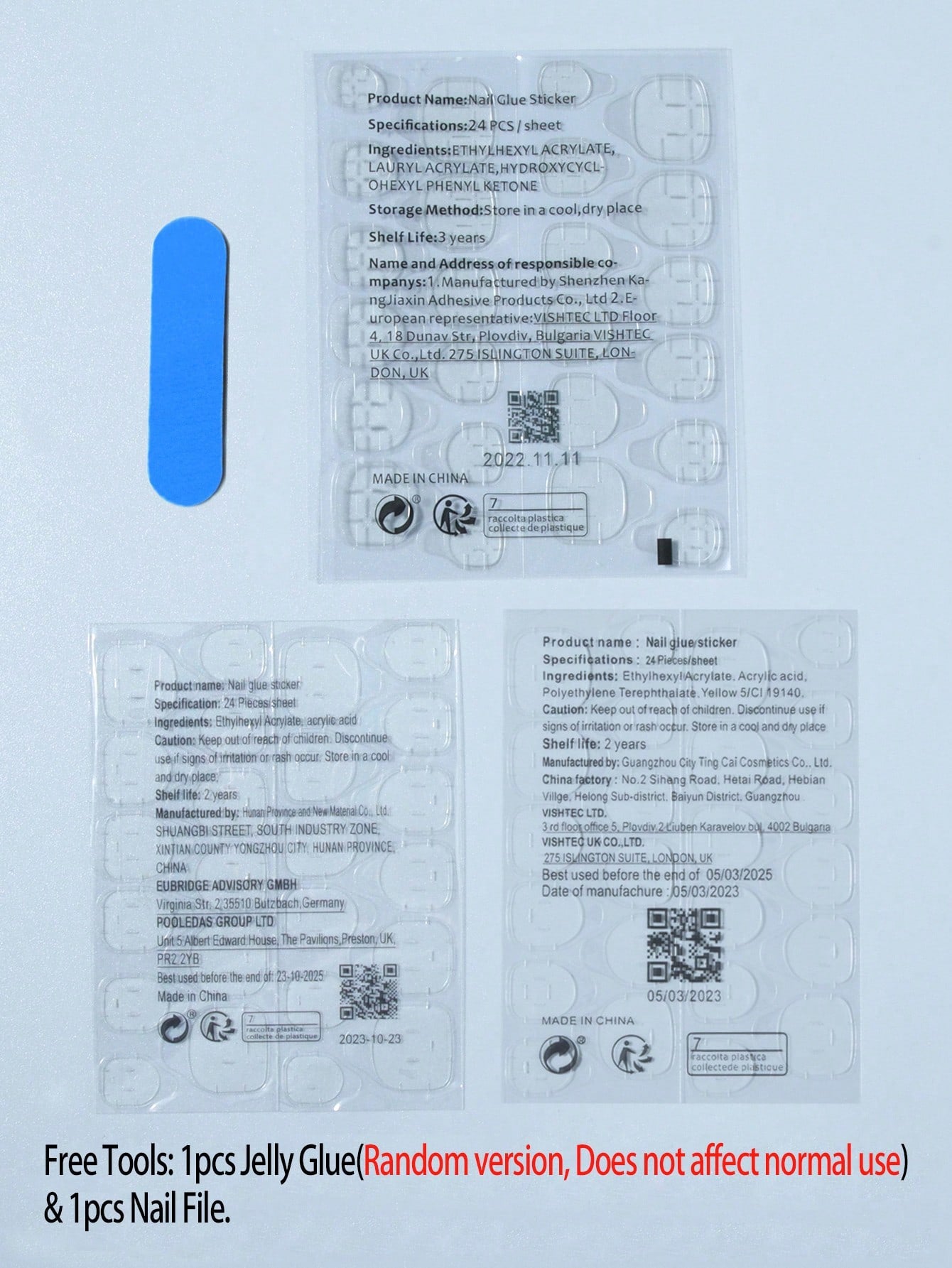 Elevate Your Style With,24Pcs Long Almond Stripe Design Fake Nail Set,Contain 1Pcs Jelly Glue and 1Pcs Nail File, for Daily Wear by Women and Girls