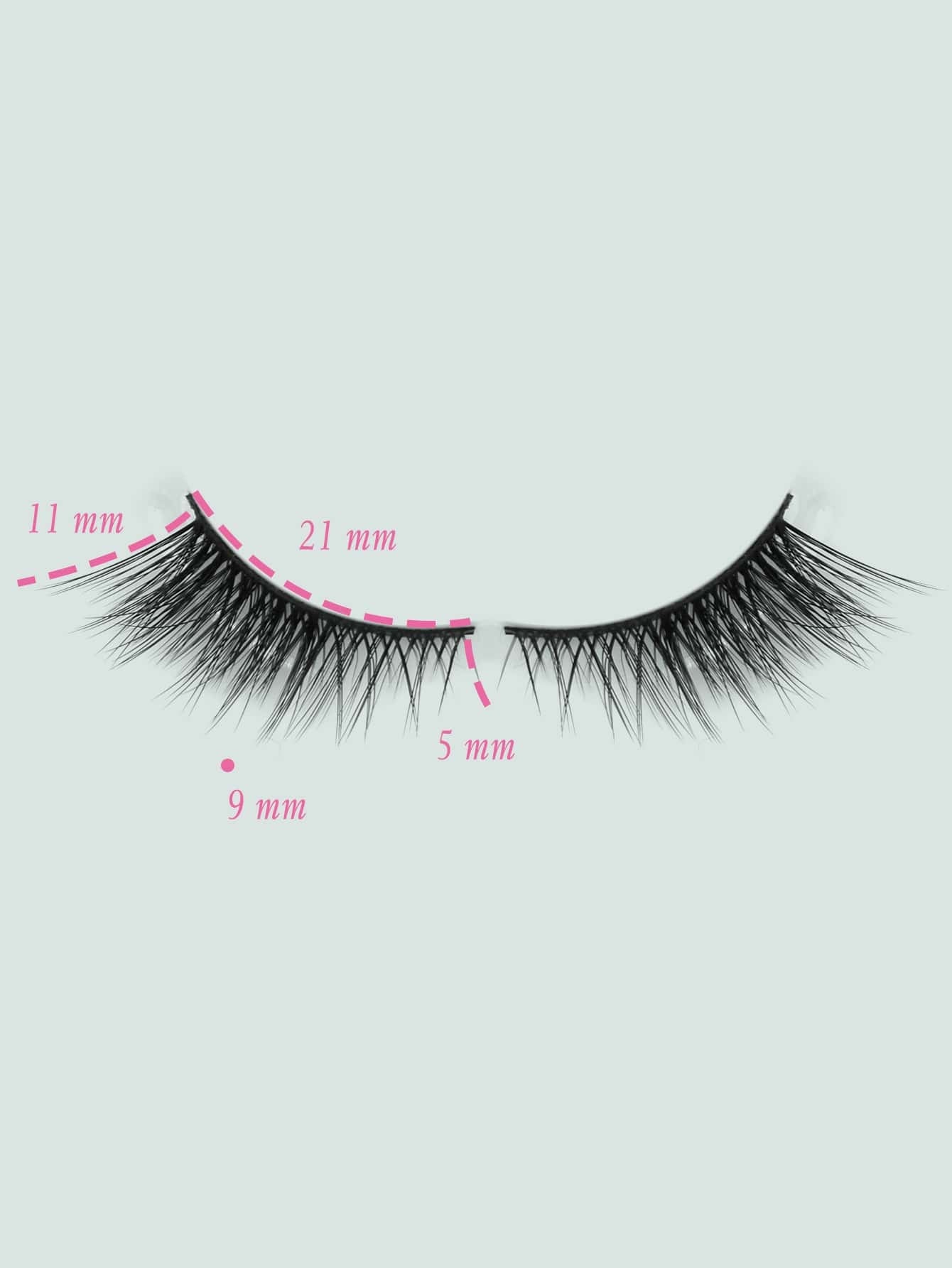 10Pairs Cat Eye Style Natural Crossed & Extended Black False Eyelashes, Suitable for Daily and Dating Makeup