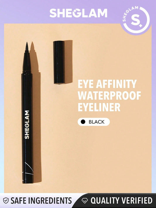 SHEGLAM Eye Affinity Waterproof Eyeliner Sweat-Proof Matte Eyeliner Pencil Ultra-Fine No Smudge Long Lasting Black Eyeliner Professional Eye Make up Black Friday Winter Eyeliner