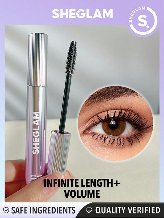 SHEGLAM Flutter Wink Volumizing Mascara Volumizing Lengthening Long-Lasting No Smudge Thick Lengthening Volume Big Eyes Mascara Black Friday Party Mascara