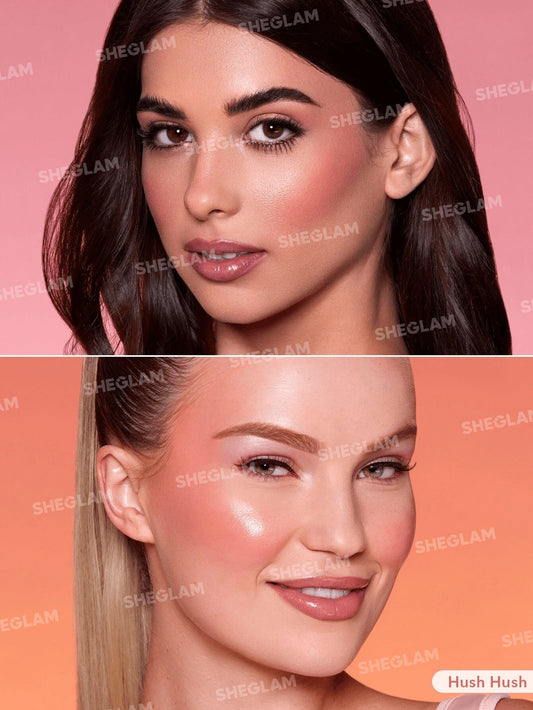 SHEGLAM Color Bloom Liquid Blush Matte Finish-Hush Hush Gel Cream Blush Long Lasting Non-Fading Highly Pigmented Lightweight Long Wear Smooth Blusher Black Friday Winter Gifts Blush