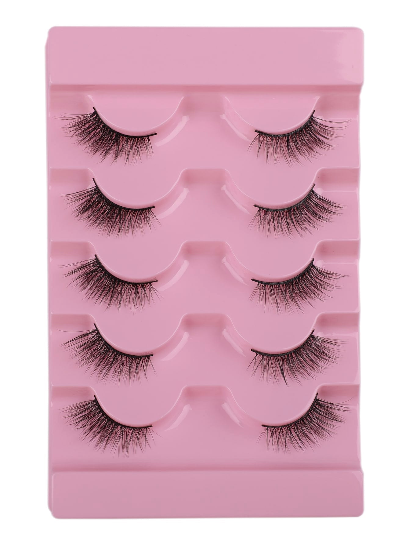 5Pairs/Set Natural & Cute Half-Length Comfortable Soft False Eyelashes Made of Wool