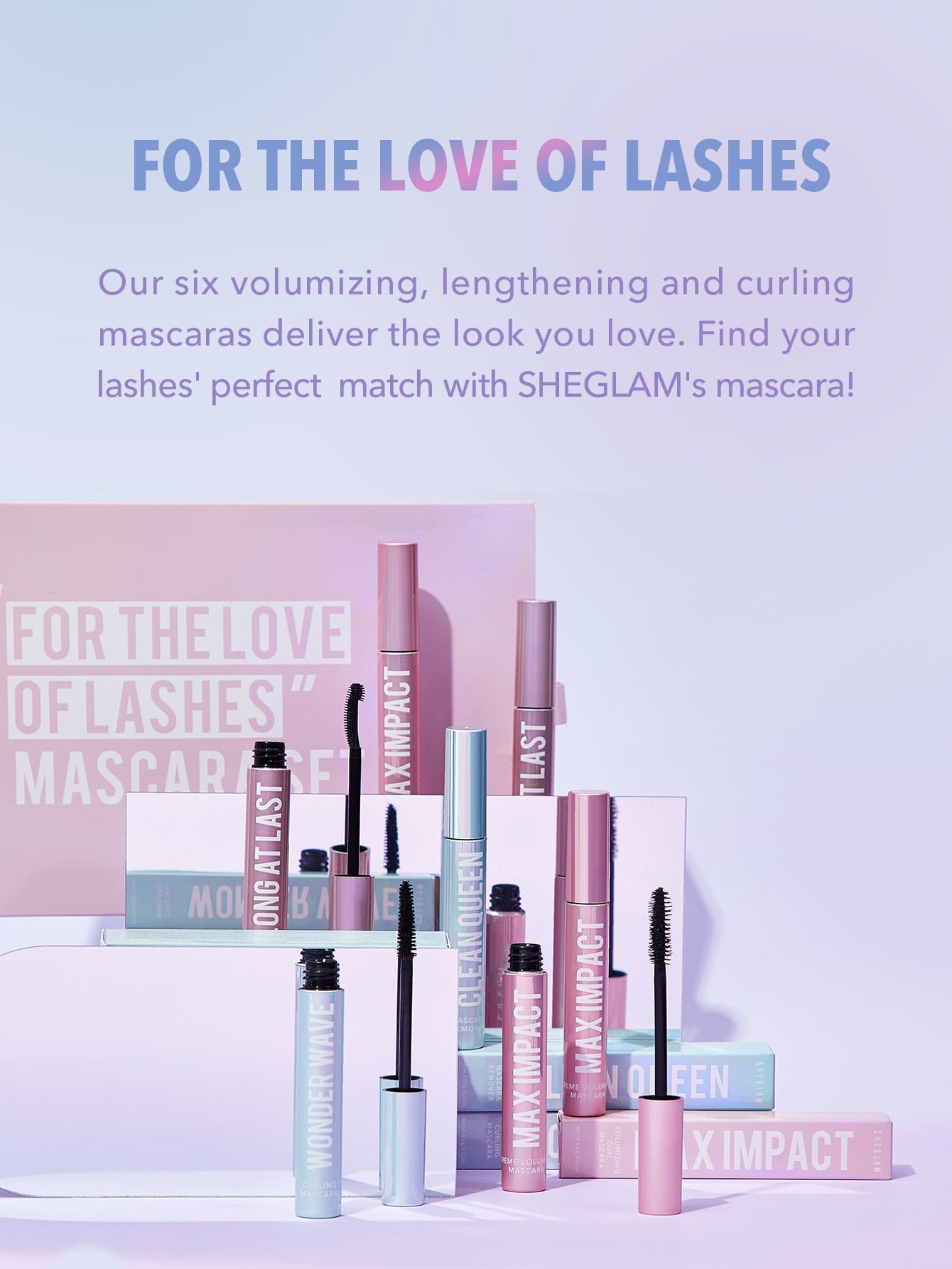 SHEGLAM Max Impact Extreme Volumizing Mascara Waterproof Lengthening Quick Drying No Smudge Long Lasting Thick Smooth Black Mascara Eye Makeup Black Friday Winter Y2K Mascara