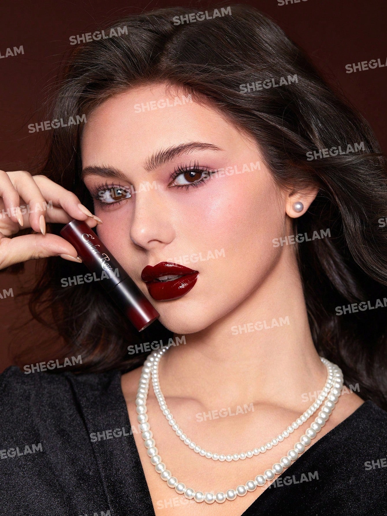 SHEGLAM Ember Rose Immortal Love Nourishing Lip Gloss-Everlasting Valentines Gift Red Liquid Lipstick High Shine Finish Ultra Moisturizing Lip Glaze Luminous Shine Non-Sticky Li Makeup