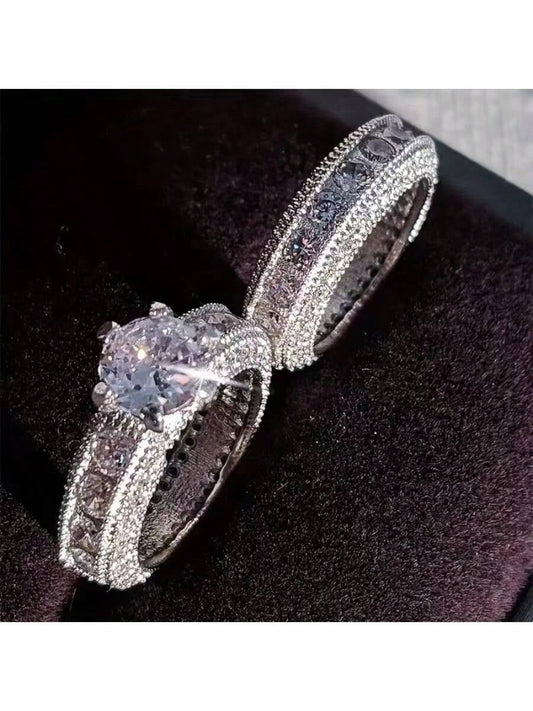 Sparkling Cubic Zirconia Stackable Ring Set