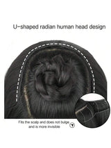 Synthetic Fiber Big Wavy V-Shaped Hair Extension Clip for Caucasian, Seamless Clip-In, 16/20/24 Inch 4Pcs/Kit, Black/Brown