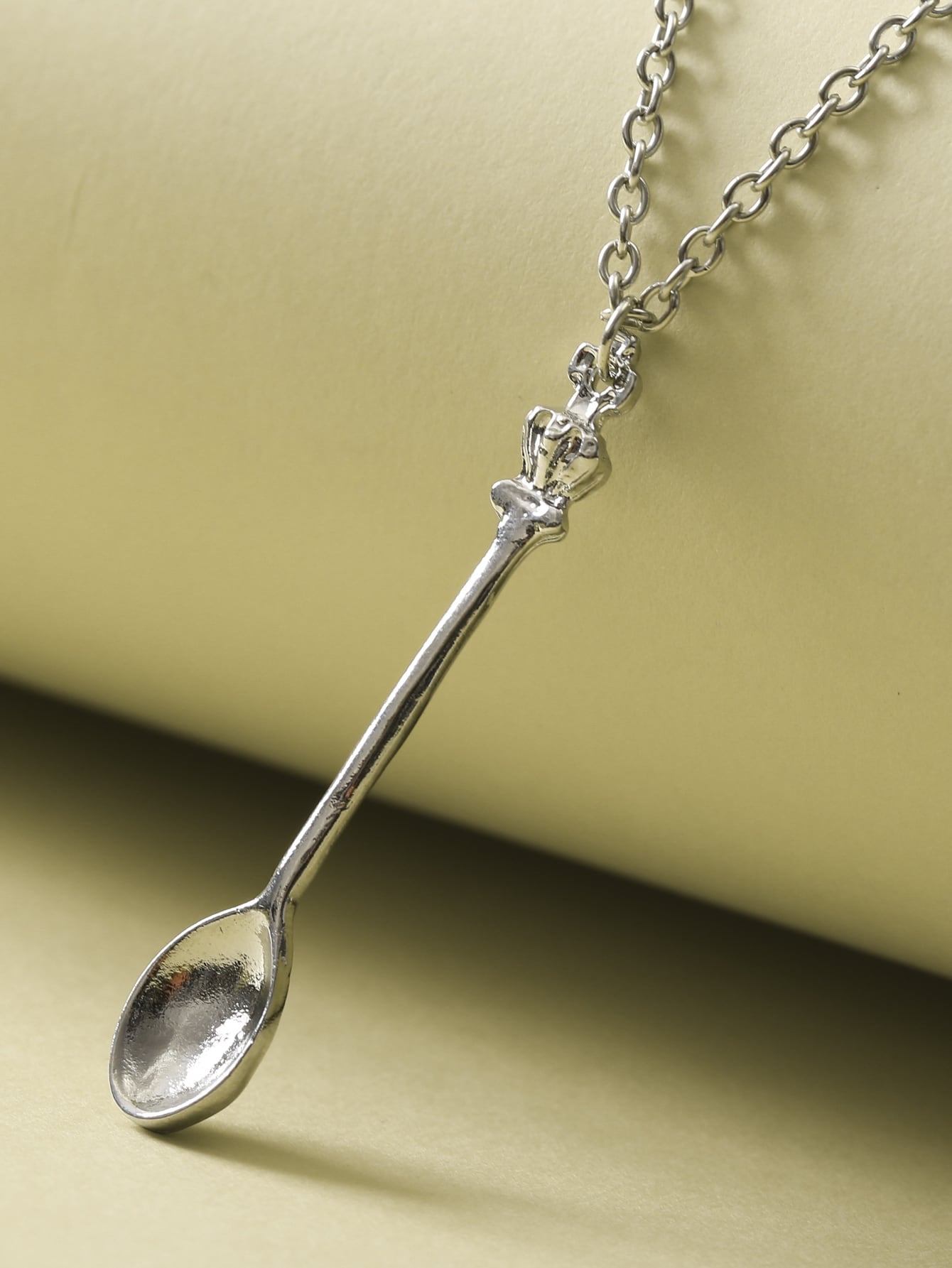 1Pc Crown & Spoon Charm Y Lariat Necklace