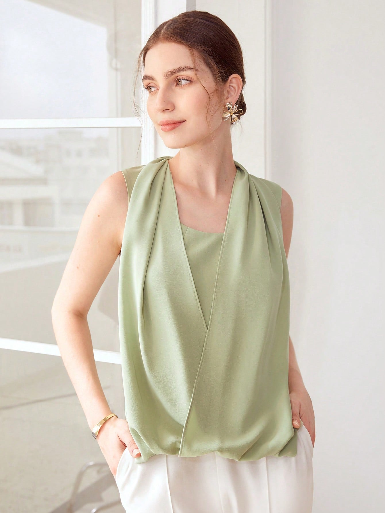 MOTF PREMIUM DRAPED BLOUSE