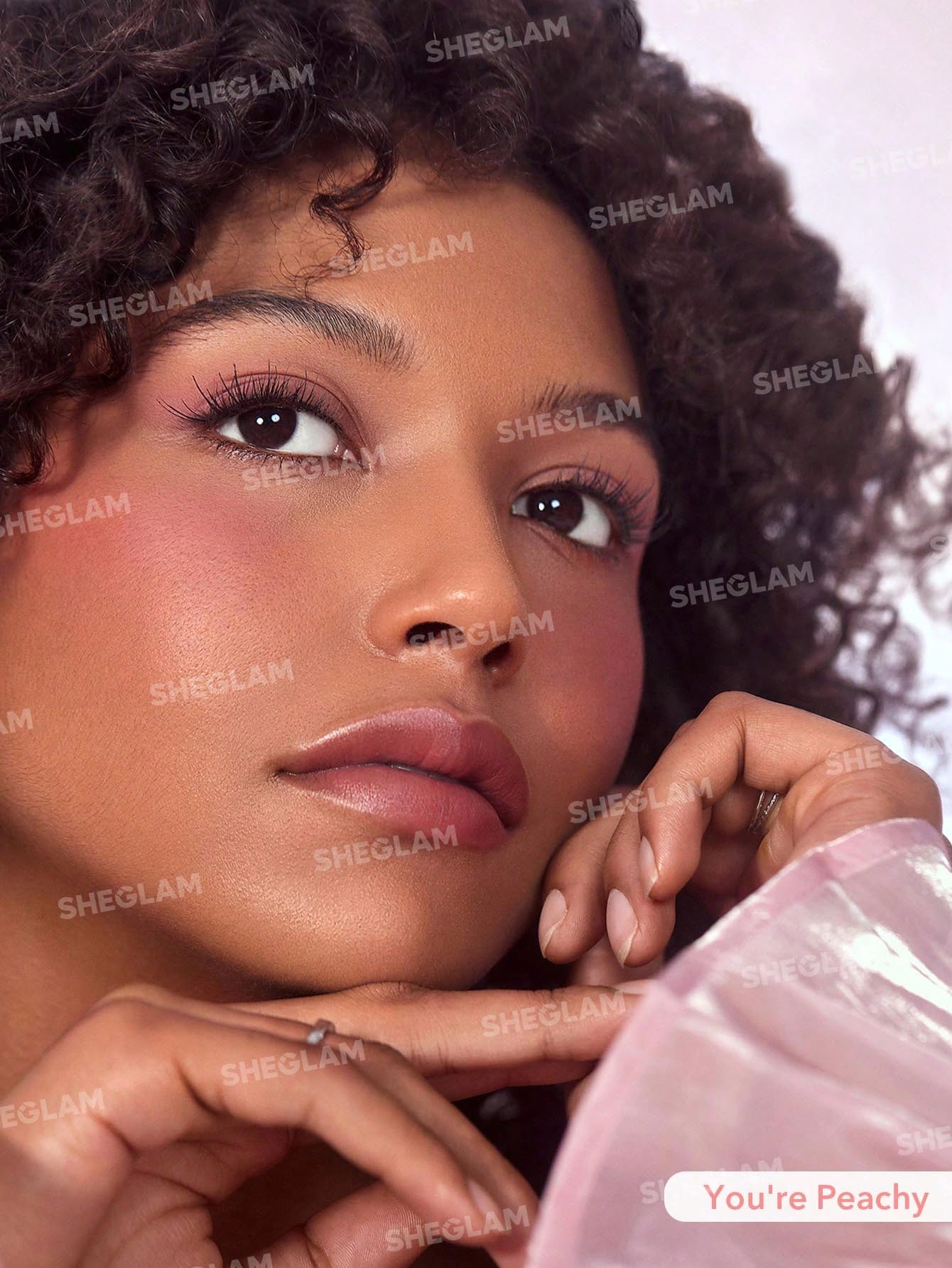 SHEGLAM Love Dive Tender Heart Powder Blush-You'Re Peachy Matte Finish Blush Highly Pigmented Non-Fading Long Lasting Natural Lightweight Blendable Silky Smooth Blusher Black Friday Sale Hot Pink Valentine'S Day Gift Blush