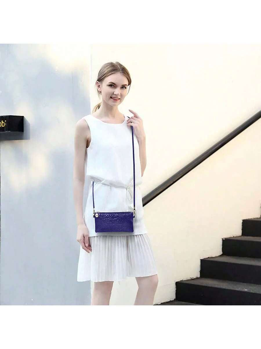 2023 Fashion Women'S Shoulder Bag Small Crocodile Pattern Crossbody Phone Coin Purse