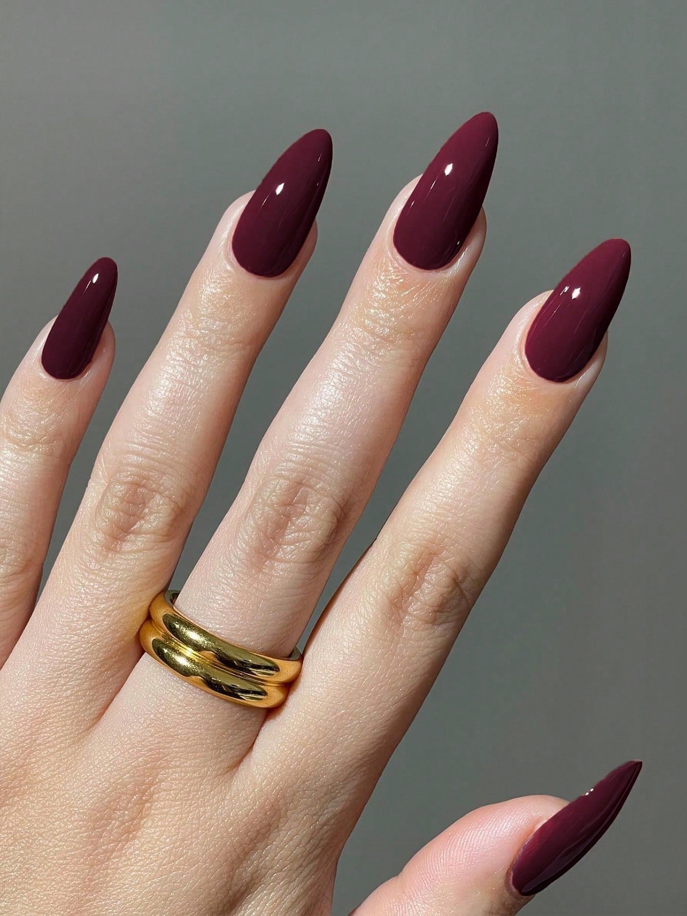 Transform Your Nails With,24Pcs Long Almond Medium Fuchsia Solid Color Fake Nail Kit,Contain 1Pc Jelly Glue and 1Pc Nail File, for Daily Wear by Women and Girls