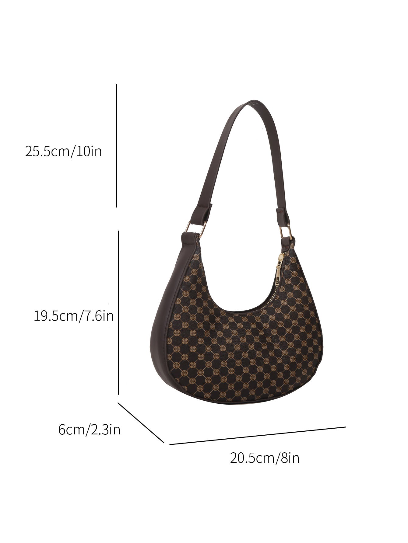 Fashionable Geometric Pattern Hobo Bag
