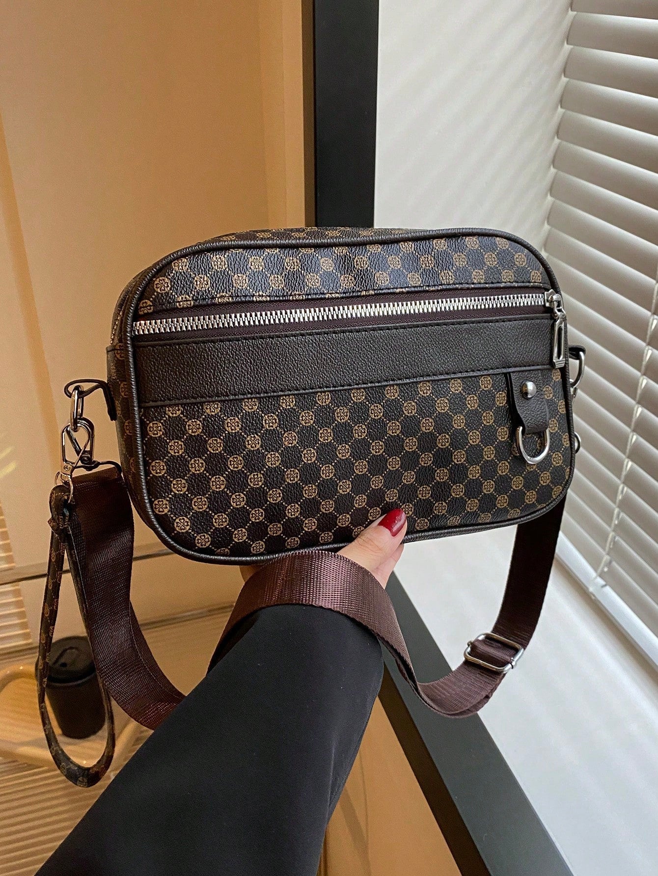 Fashionable Printed Pu Shoulder Bag, Large Capacity Tote Bag for Women
