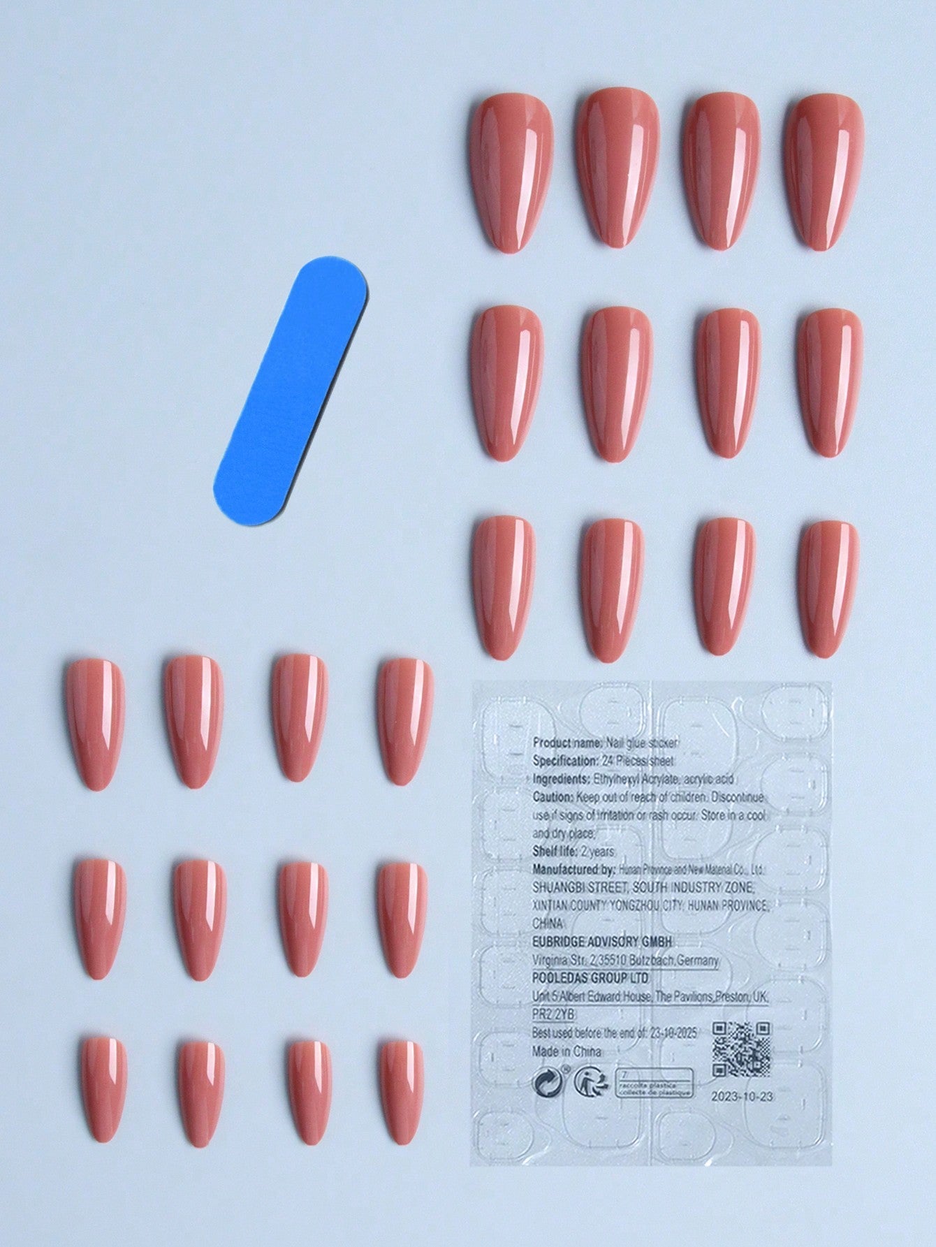 Elevate Your Style with 24Pcs Long Almond Solid Color Artificial Nail Set, Ideal for Parties, Dances & Daily Wear