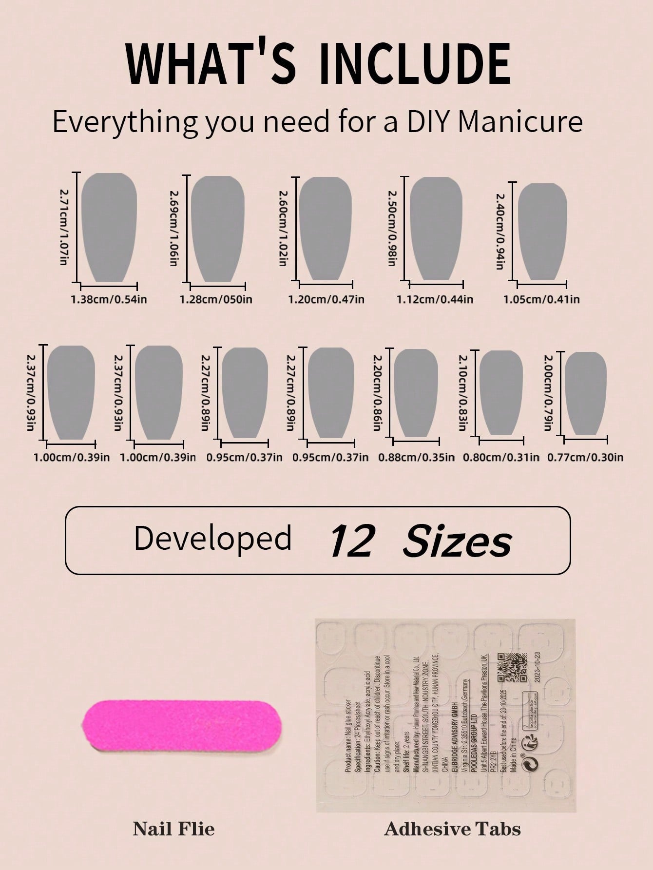 24 Pcs Nude and Ballerina Solid Color Press on Nails Exquisite and Simple Style Press on Nails for Women and Girls