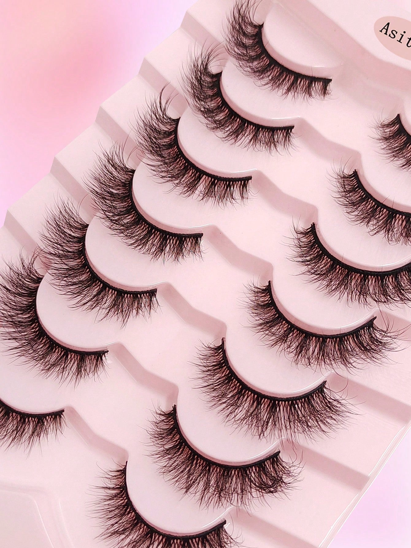 7 Pairs Full Strip Natural Soft Fluffy Eyelash Cross Wispy Dramatic Volume Faux Mink Lashes
