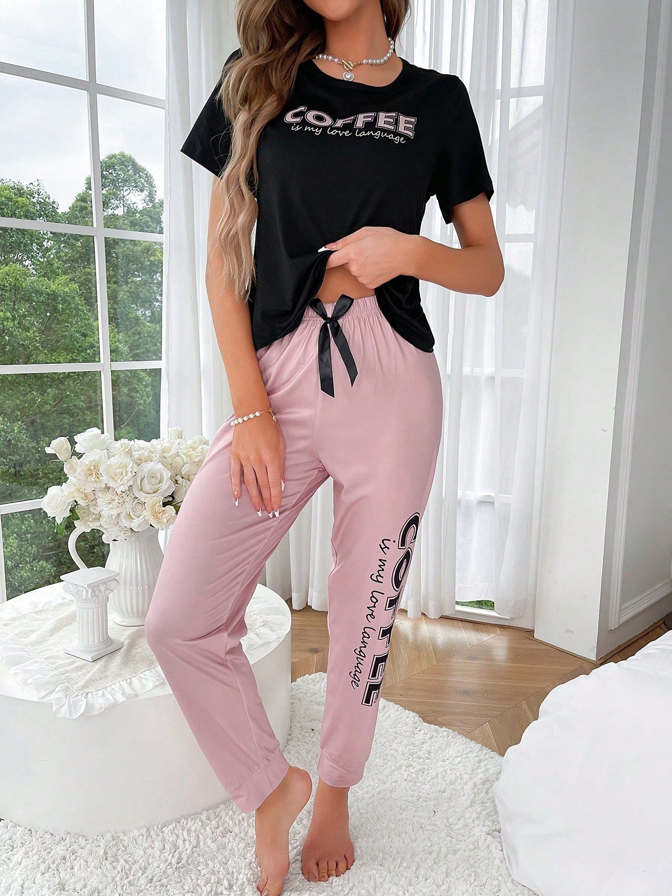 Letter Graphic PJ Set