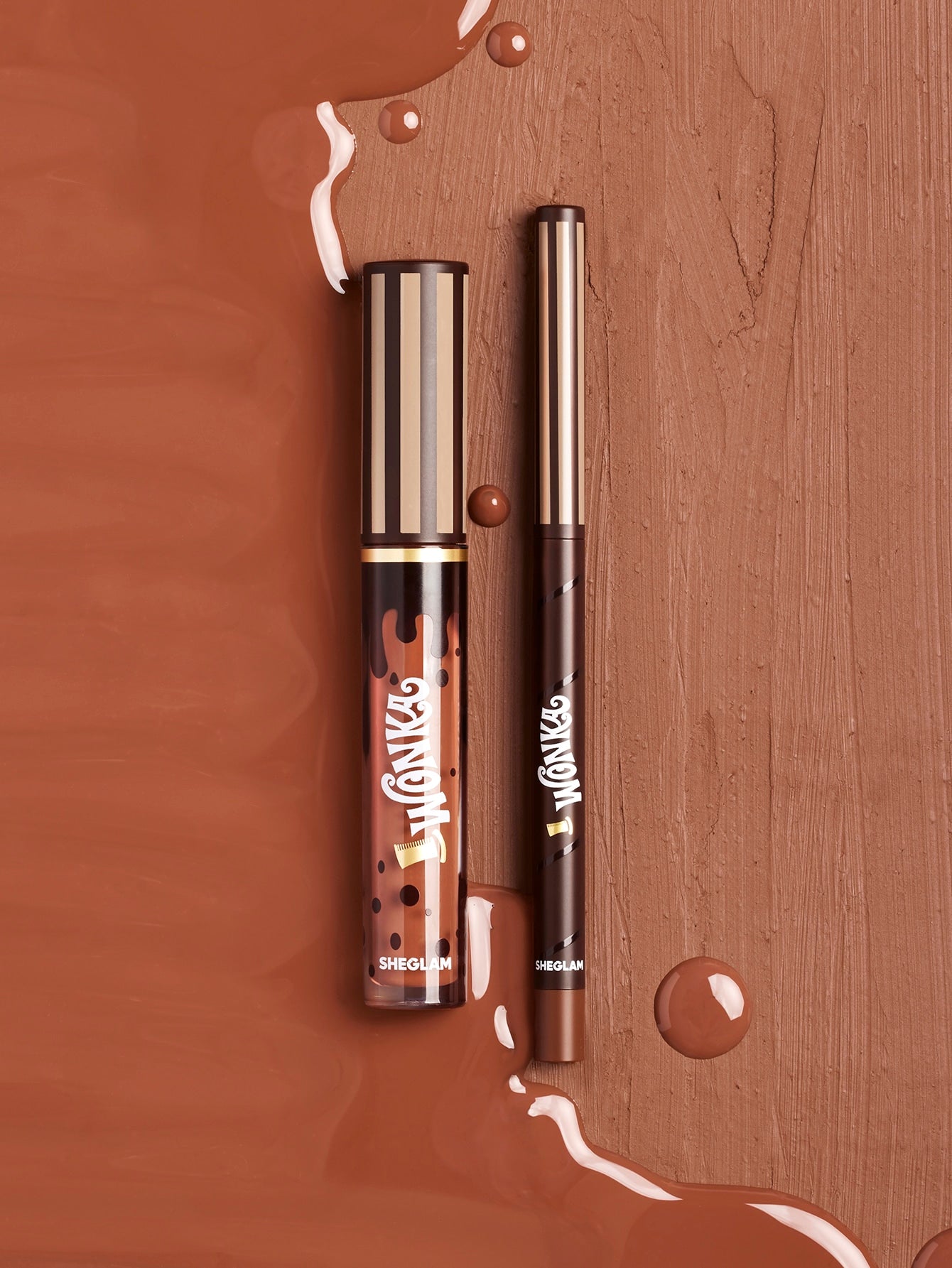 SHEGLAM | Willy Wonka Cocoa Kiss Lip Duo-Brownie Bite Black Friday Sale Gift Brown Liquid Lipstick