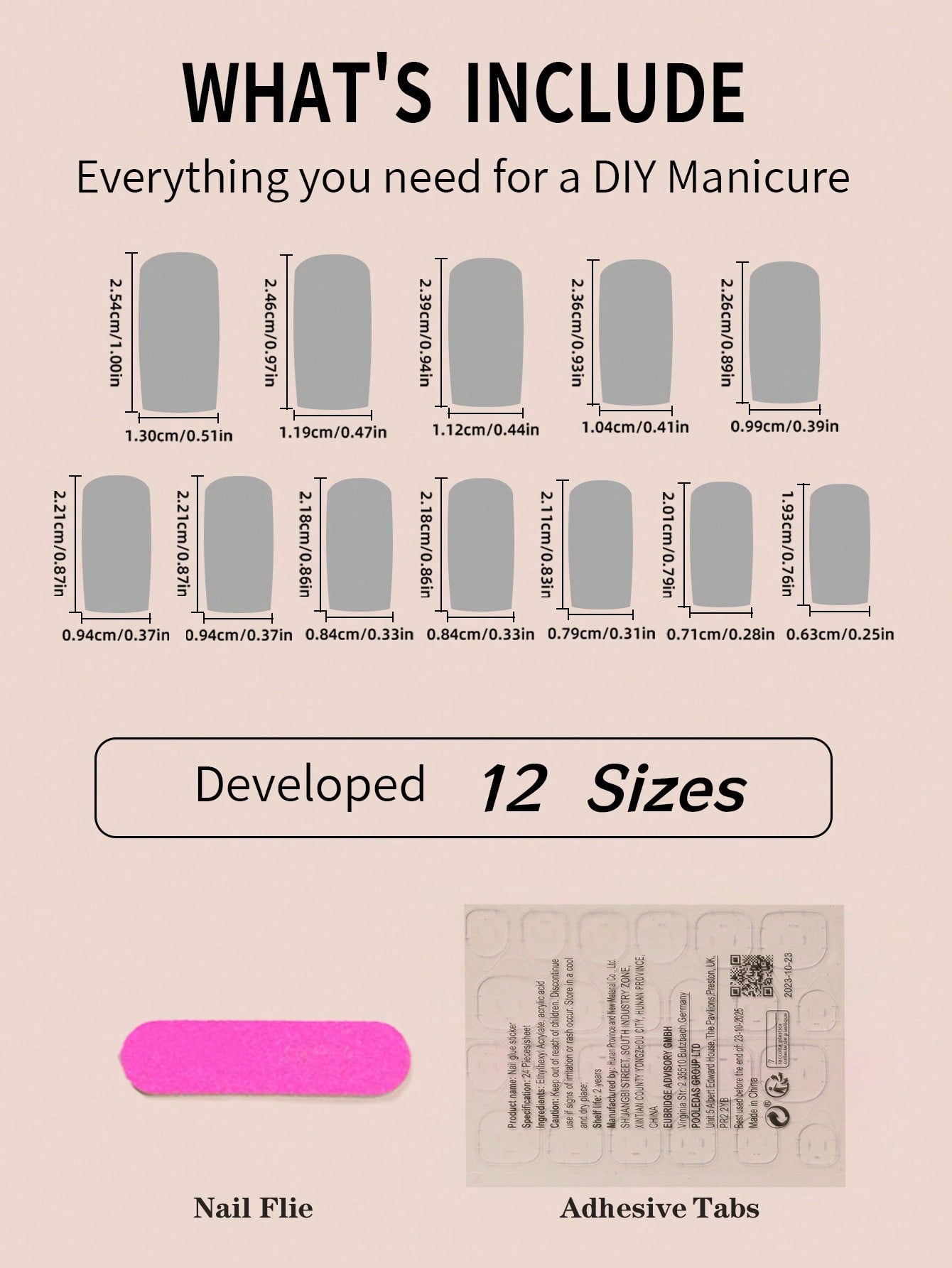 24Pcs Long Square Coffin Press on Nails Novelty Pink Mirror and White French Designed Press on Nail for Women and Girls