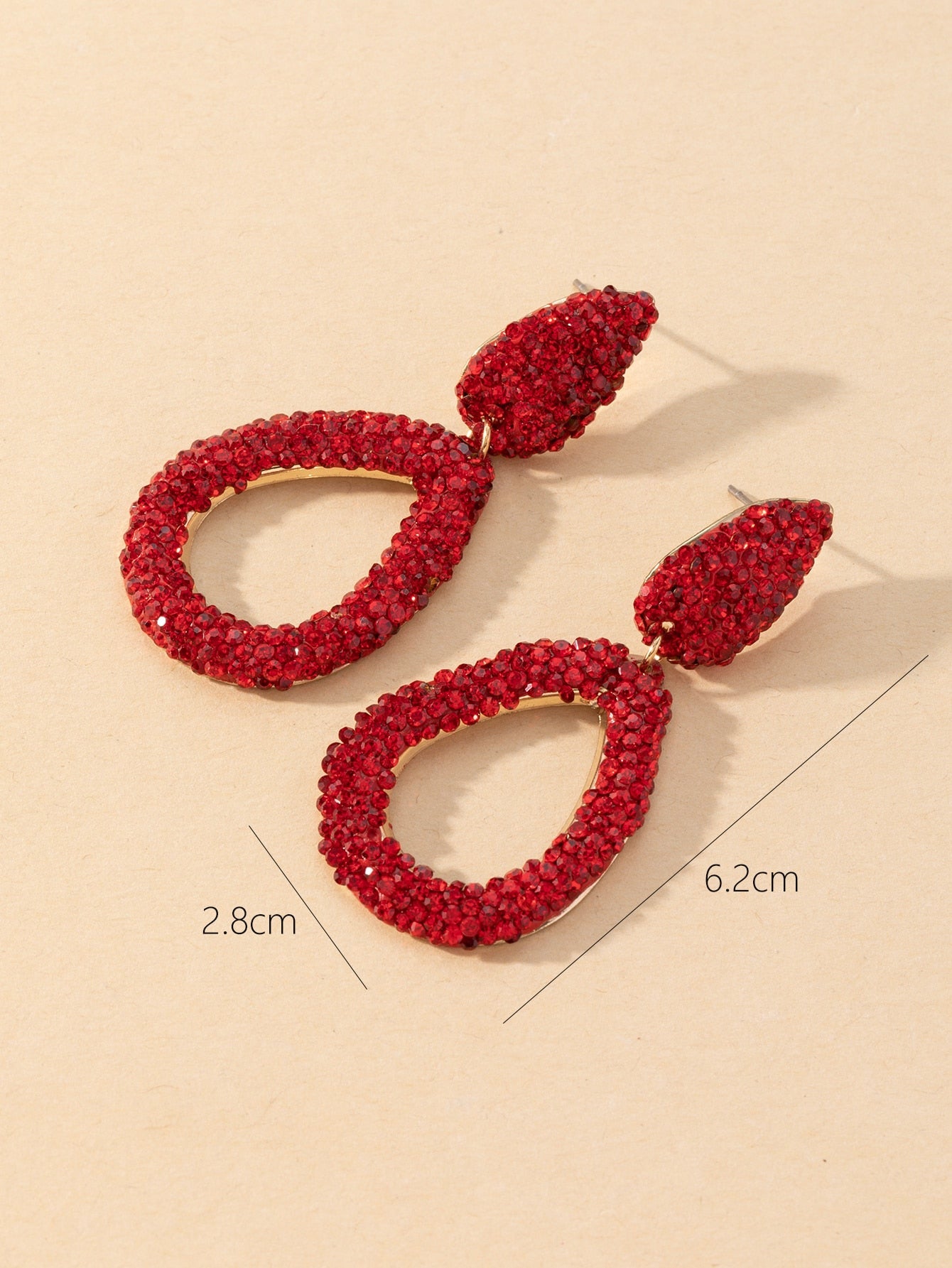 Rhinestone Water Drop Earrings