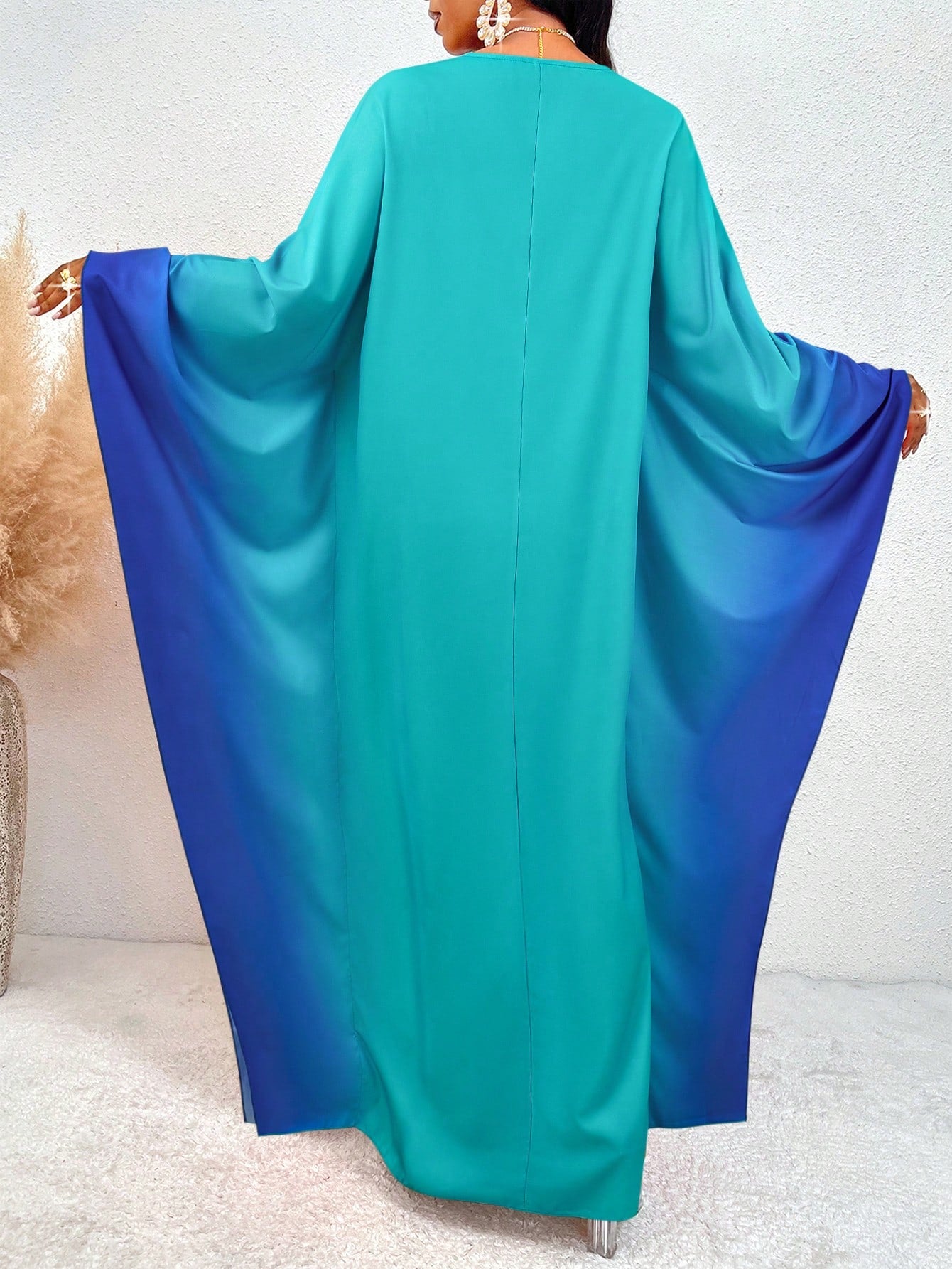 SHEIN Slayr Ombre Batwing Sleeve Dress