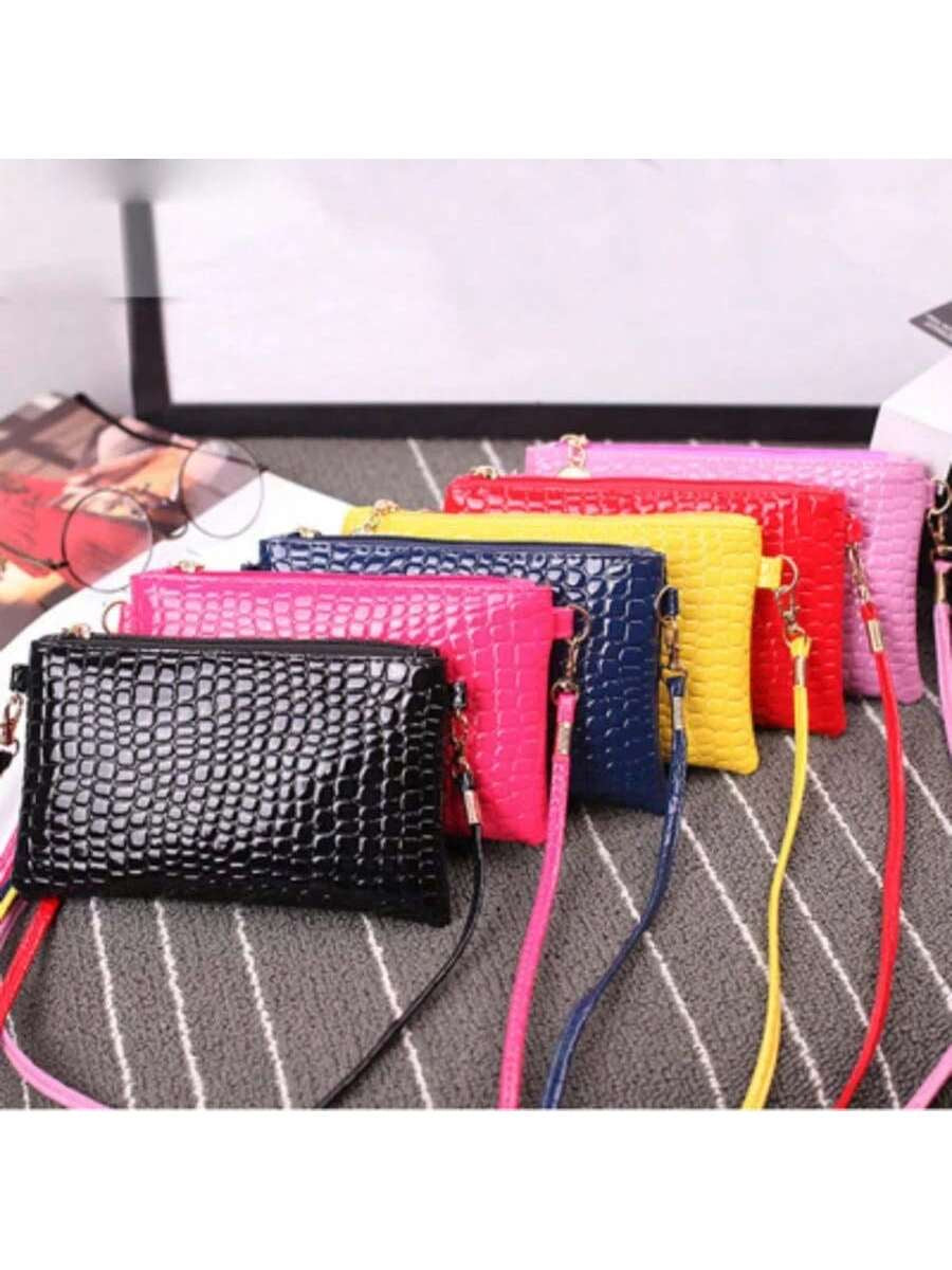 2023 Fashion Women'S Crocodile Pattern Shoulder Crossbody Bag, Mini Phone Coin Purse