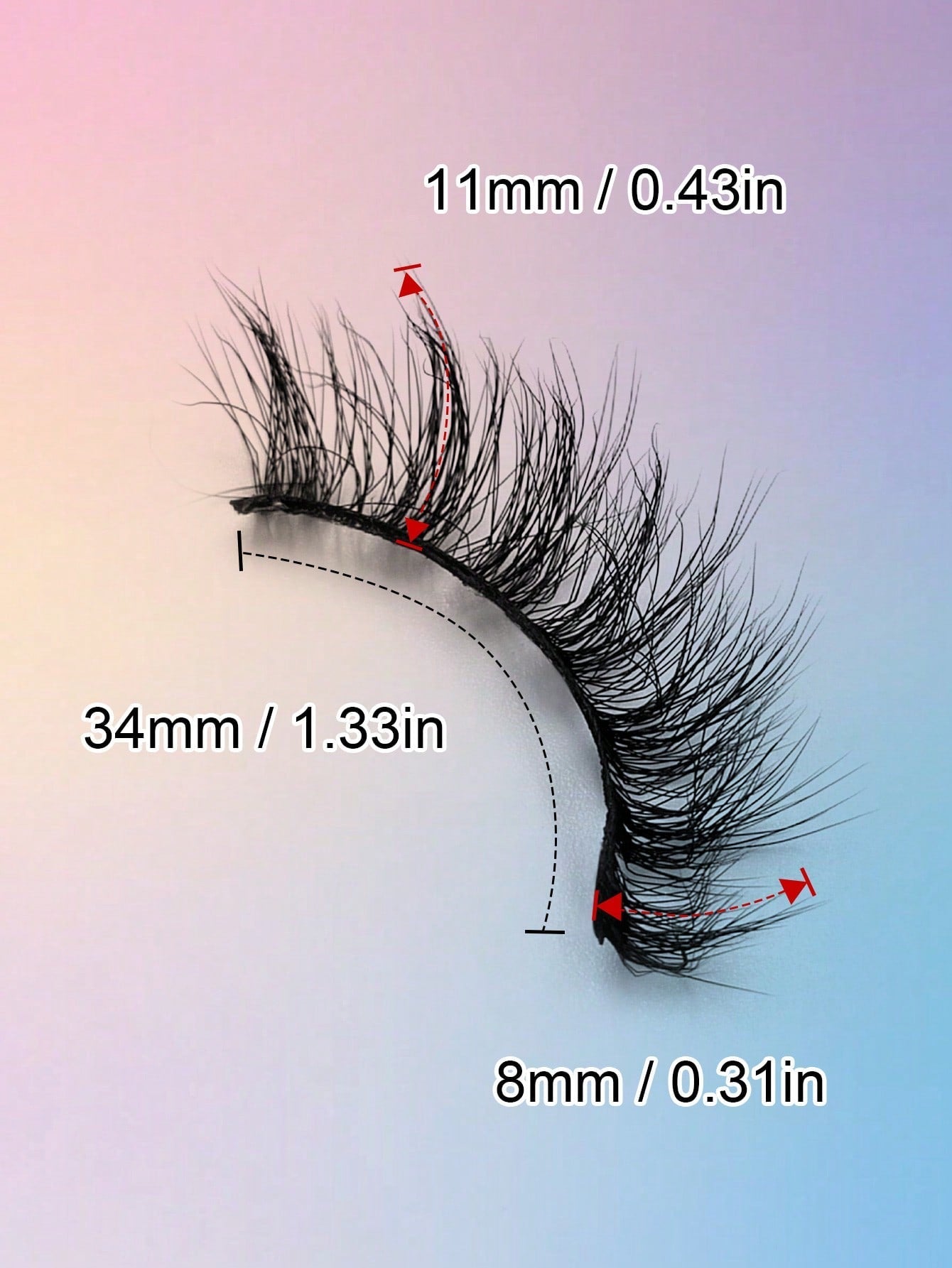 7Pairs 11Mm Natural Soft False Eyelashes