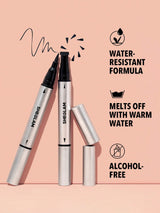 SHEGLAM Wing It Waterproof Liner Duo - Black 2 in 1 Waterproof Liquid Eyeliner Wing Stamp Pen Cat Eye Smudge-Proof Long Lasting Ultra-Fine Winged Eyeliner Black Friday Party Eyeliner