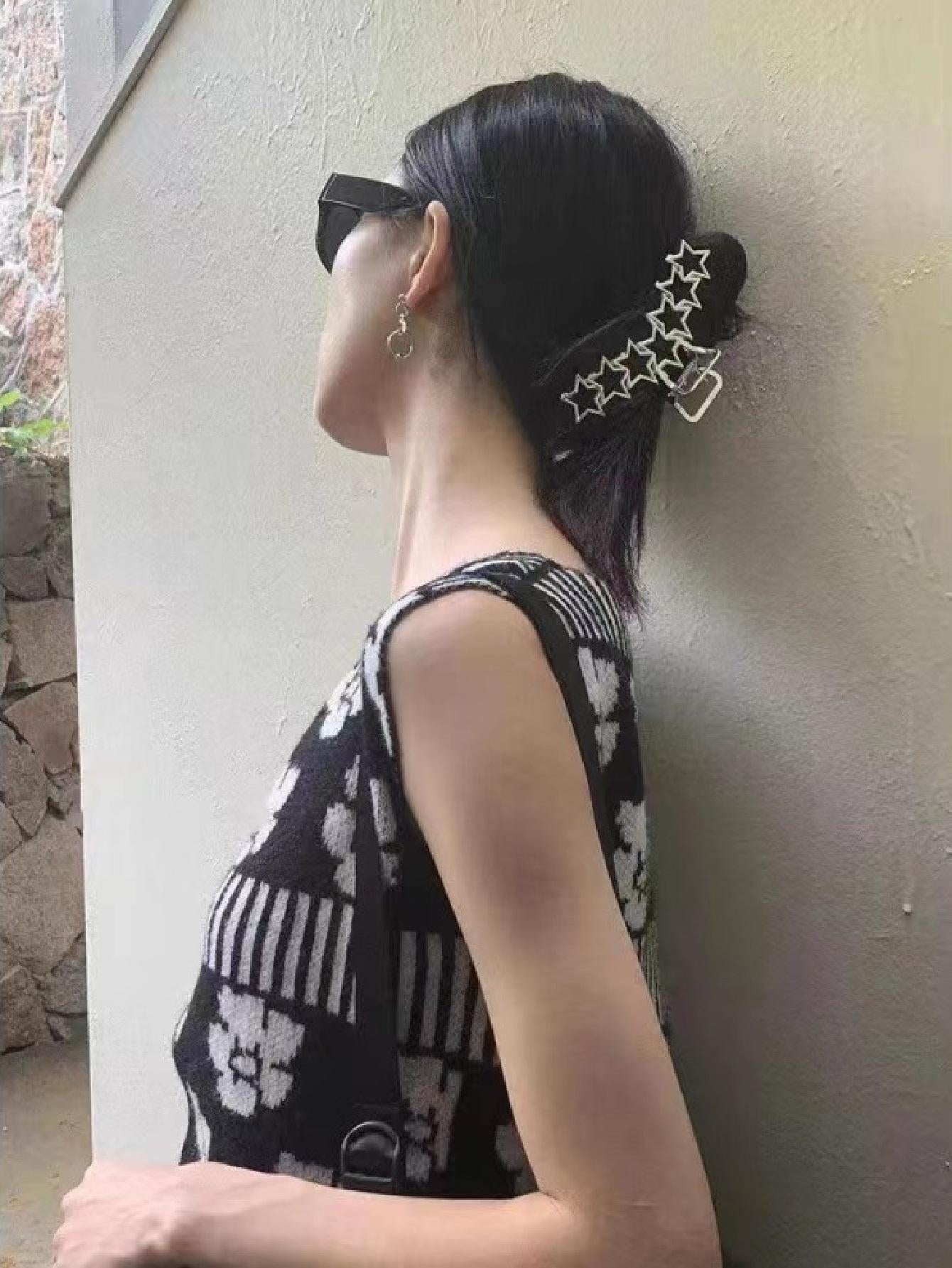 1Pc Women Star Decor Fashionable Hair Claw, for Decoration