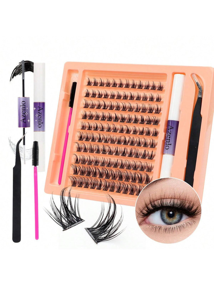 SHEIN Azenlolash مجموعة رموش عنقودية فردية 120 خصلة
