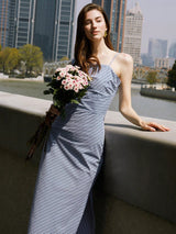 MOTF PREMIUM STRIPED ASYMMETRIC DRESS