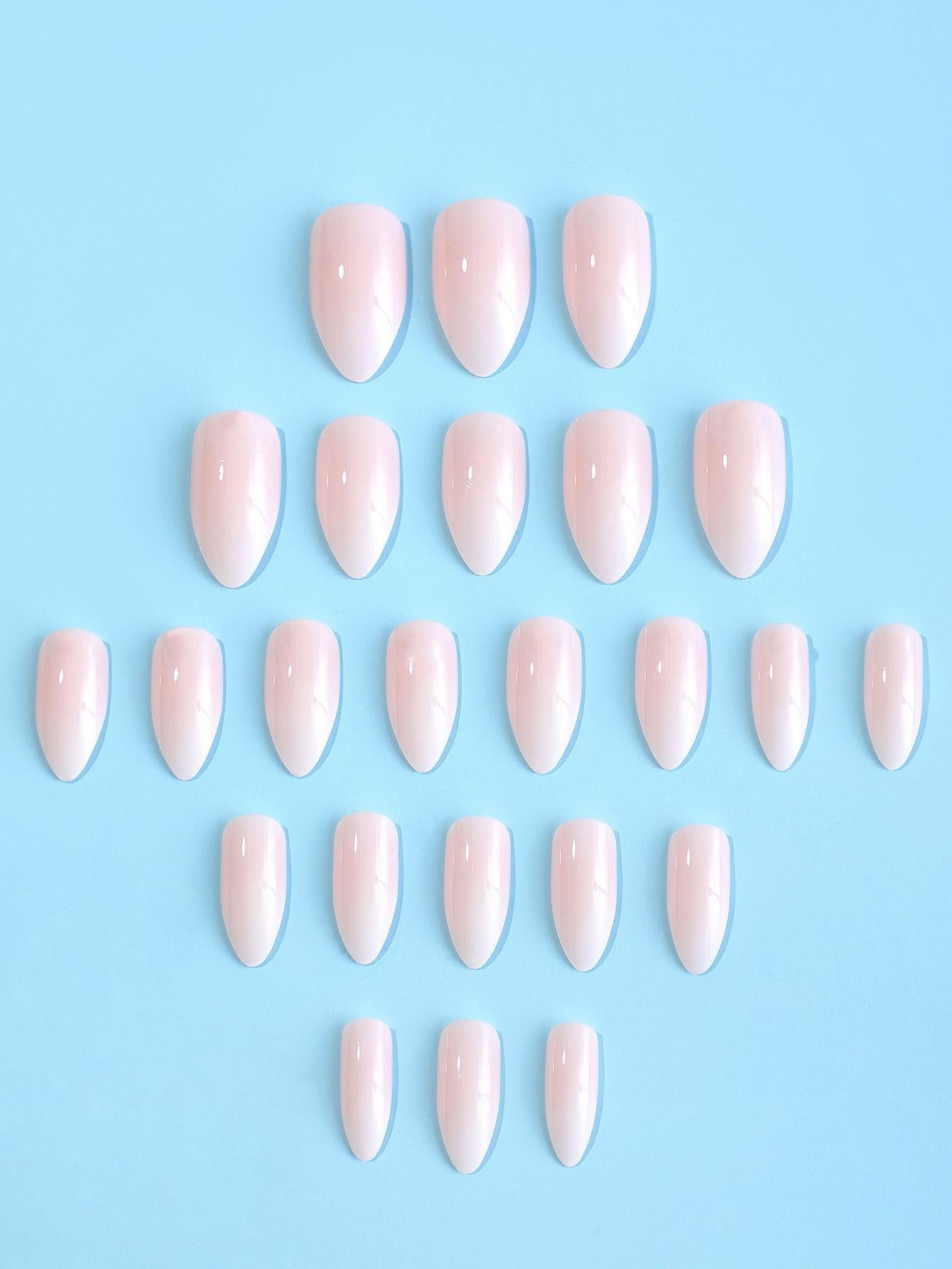 Upgrade Your Look with 24Pcs French Long Almond Ombre Fake Nail Set Press on Nails Manicure Kits