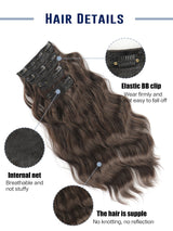 4Pcs Clip in Water Ripple Synthetic Hair Extension