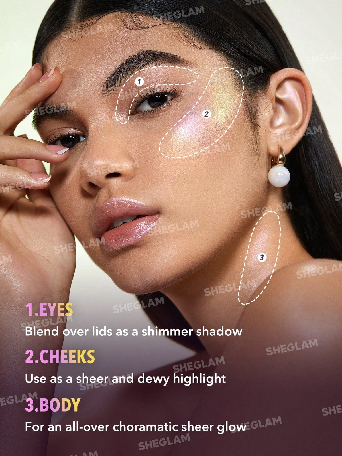 SHEGLAM Chroma-Glow Bloom Liquid Highlighter-Solar Flare Color Changing Gel Cream Multichrome Highlighter High-Shine Finish Long Wear Brightening Non-Caking Glow Highlighter Makeup Black Friday Winter Trending Y2K Gifts Highlighter