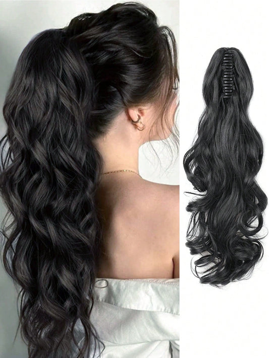Claw Clip Ponytail Extension Curly Wavy Clip in Long Ponytails Hair Extensions Synthetic Hairpiece for Women