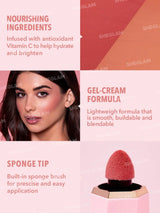 SHEGLAM Color Bloom Liquid Blush Matte Finish-Hush Hush Gel Cream Blush Long Lasting Non-Fading Highly Pigmented Lightweight Long Wear Smooth Blusher Black Friday Winter Gifts Blush