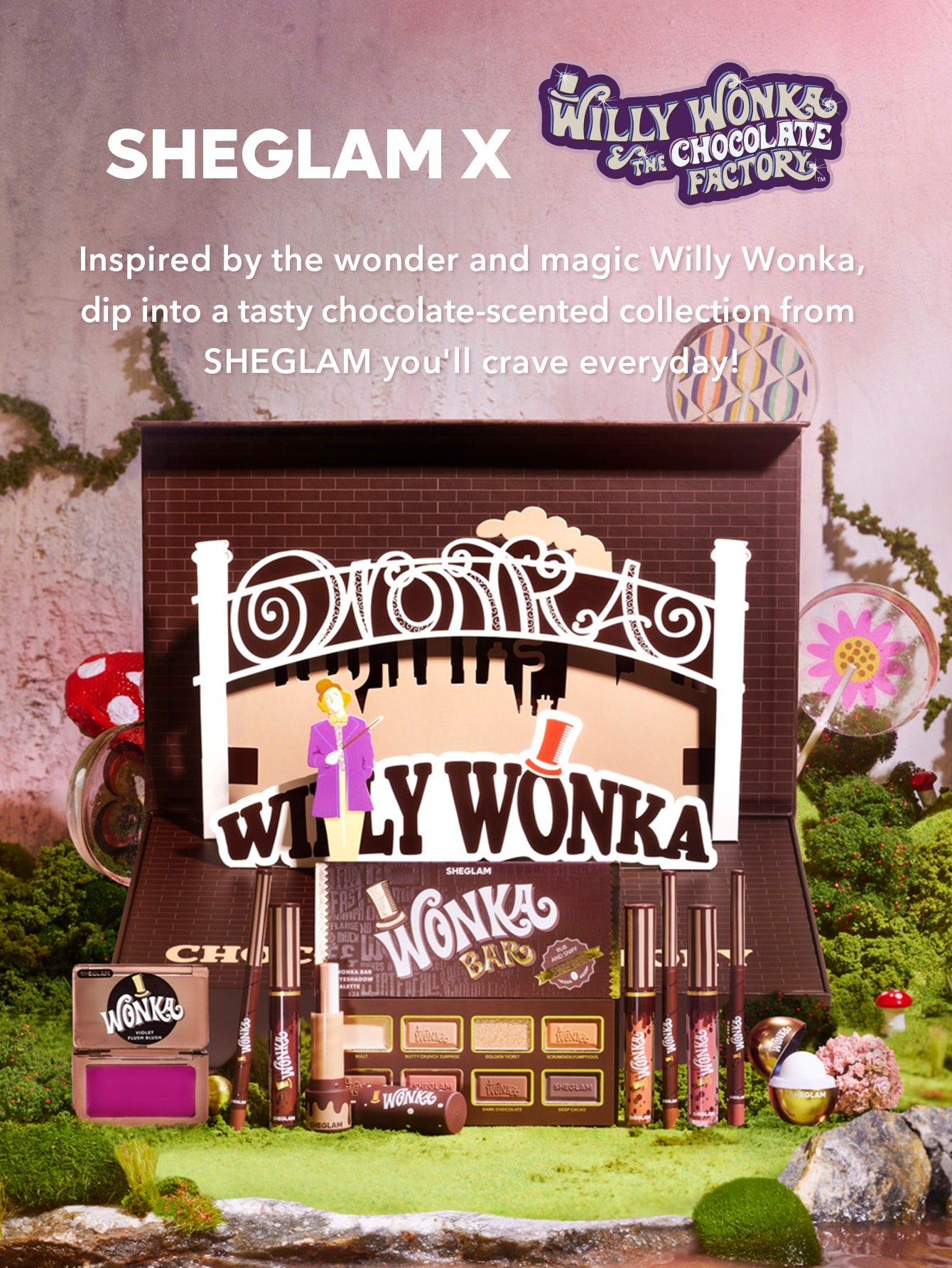SHEGLAM | Willy Wonka Cocoa Kiss Lip Duo-Brownie Bite Black Friday Sale Gift Brown Liquid Lipstick