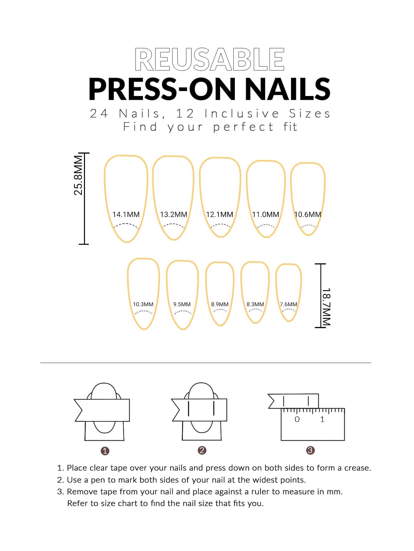 Transform Your Nails With, 24Pcs Long Almond Pink French Heart Design Fake Nail Set,For Women & Girls