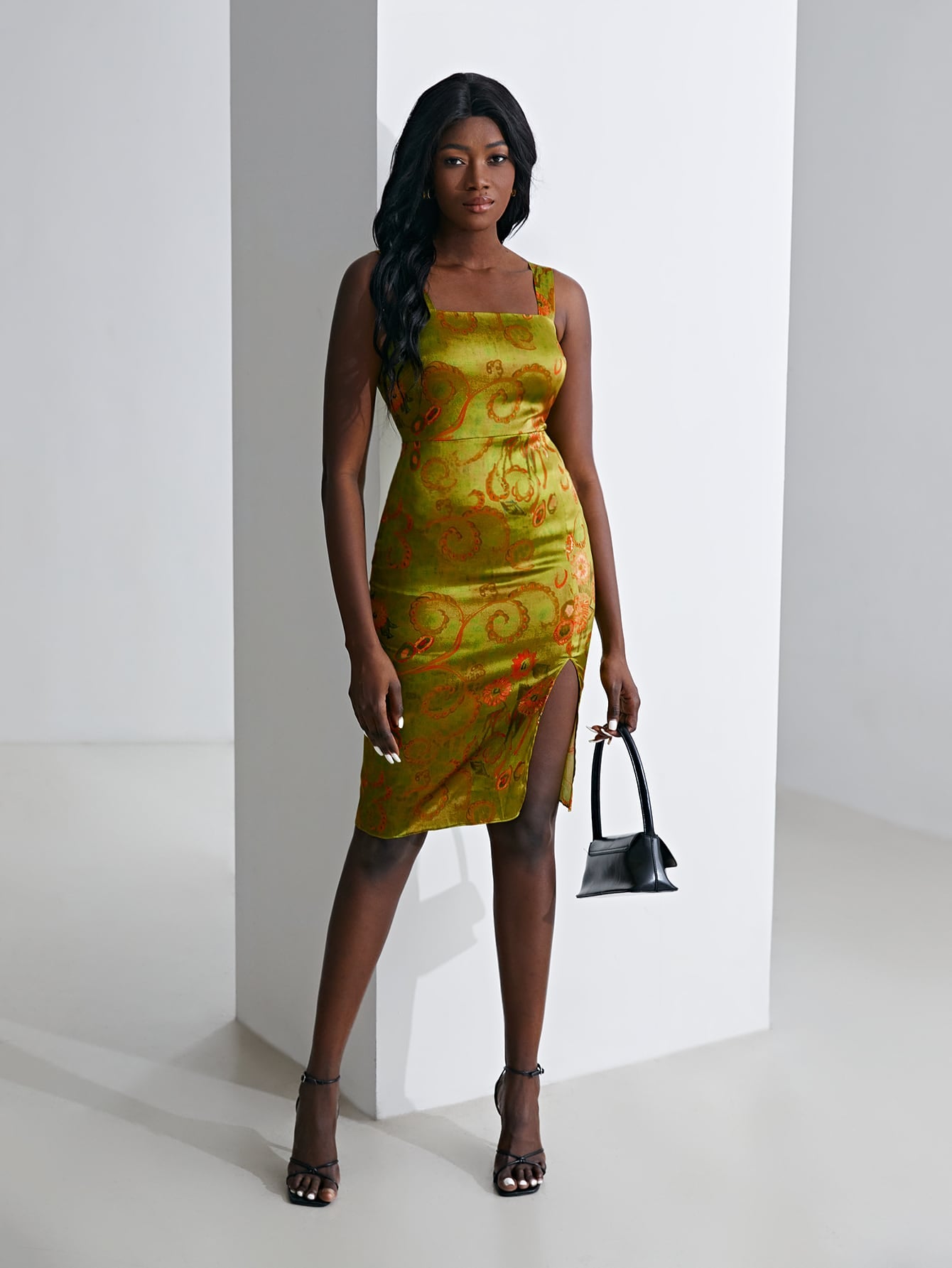 MOTF MOTF X Van Gogh INSPIRED SILK JACQUARD BODYCON DRESS