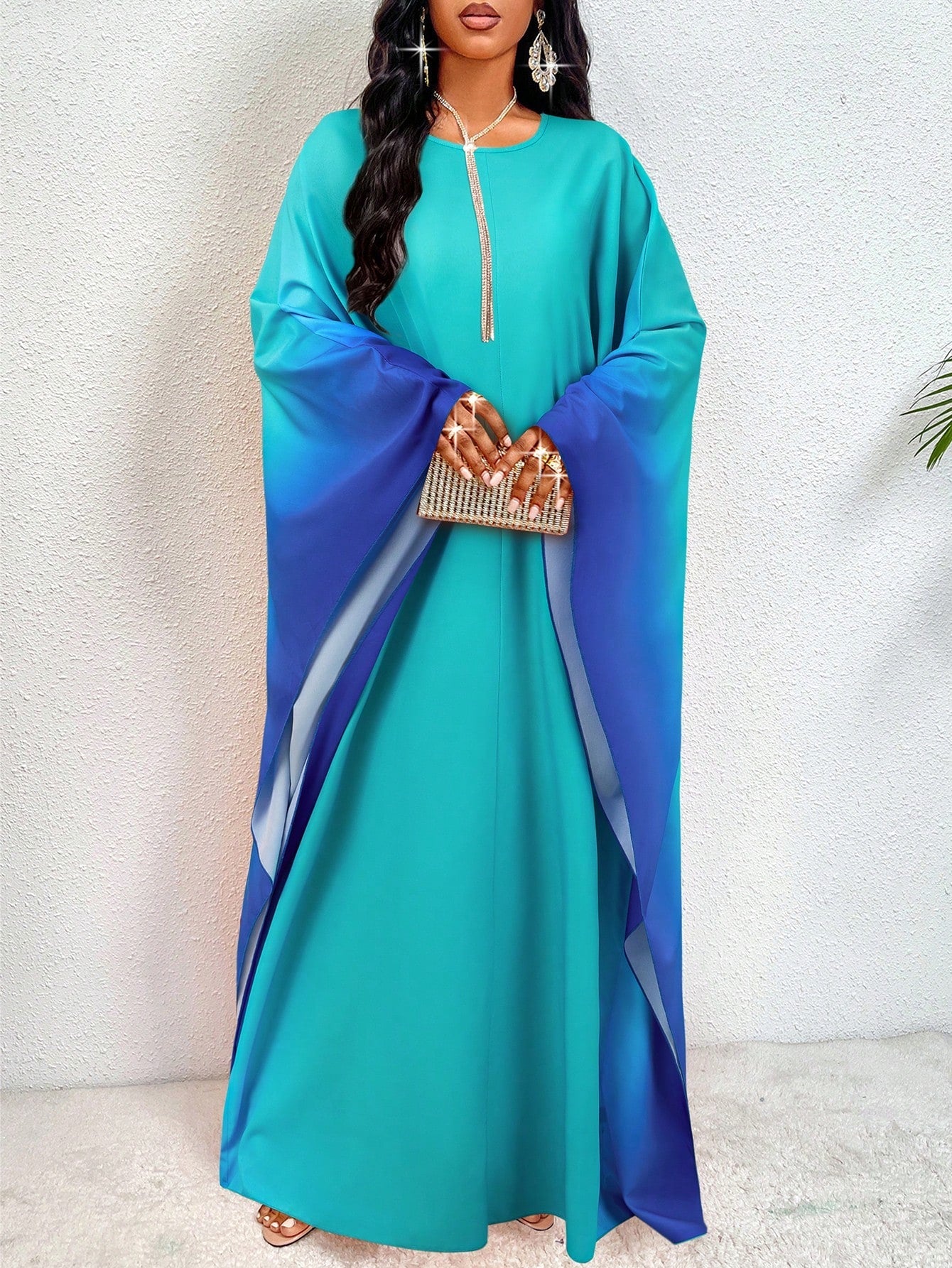 SHEIN Slayr Ombre Batwing Sleeve Dress
