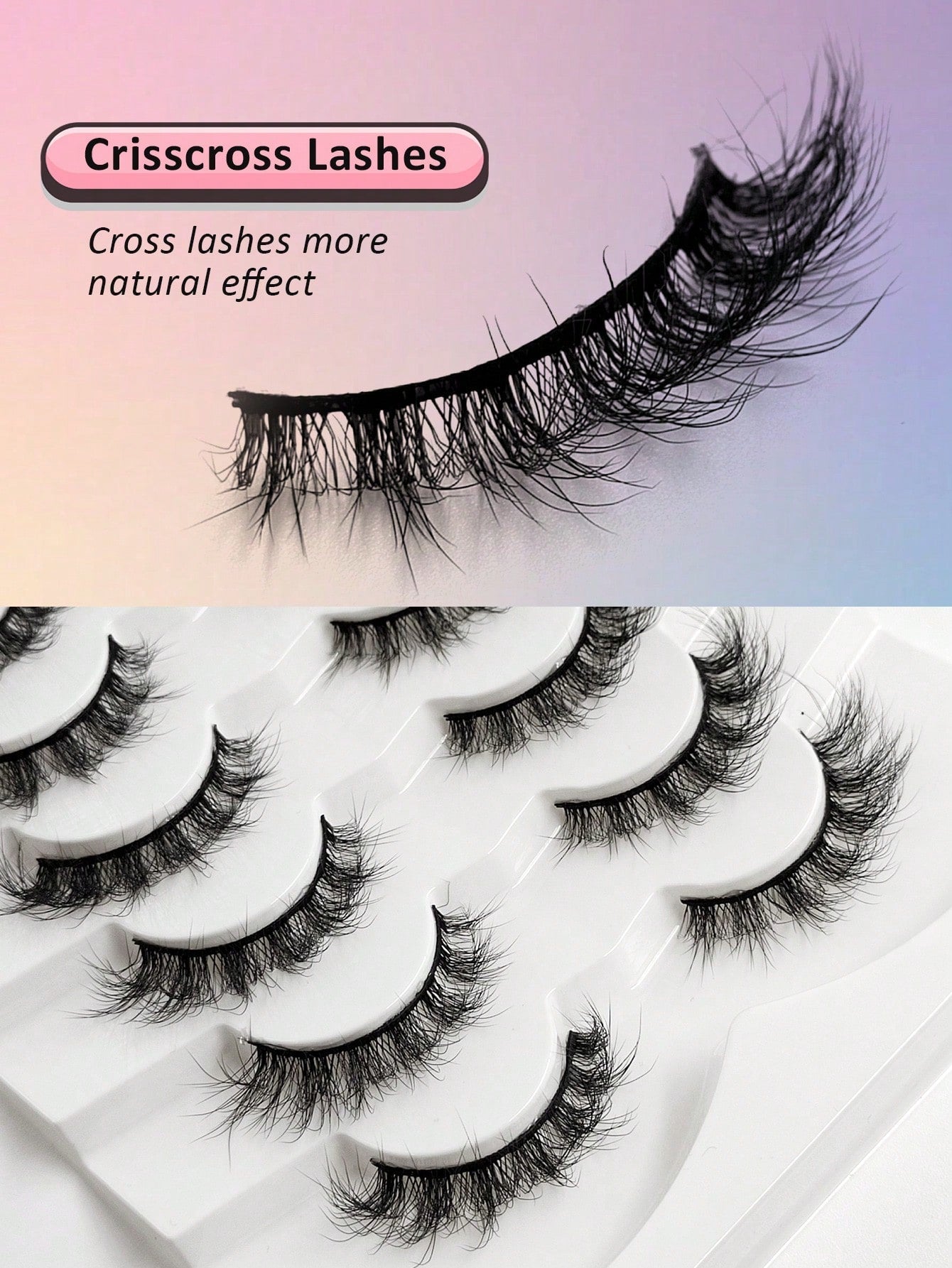 7Pairs 11Mm Natural Soft False Eyelashes