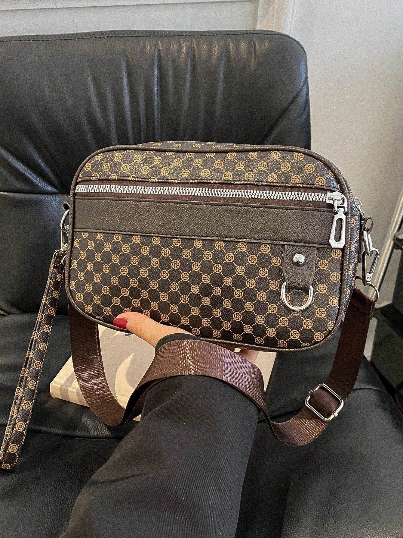 Fashionable Printed Pu Shoulder Bag, Large Capacity Tote Bag for Women