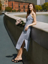 MOTF PREMIUM STRIPED ASYMMETRIC DRESS