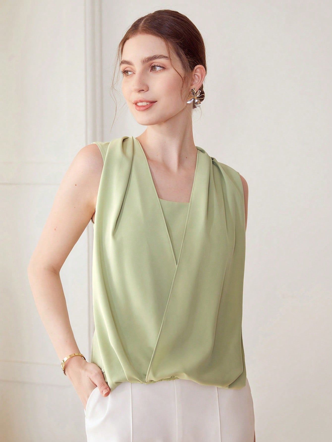 MOTF PREMIUM DRAPED BLOUSE