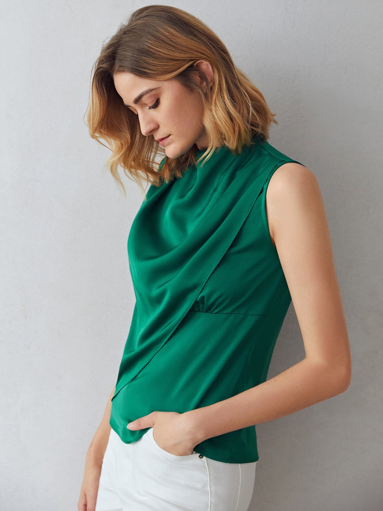 MOTF PREMIUM STRAIGHT FIT DRAPED TOP